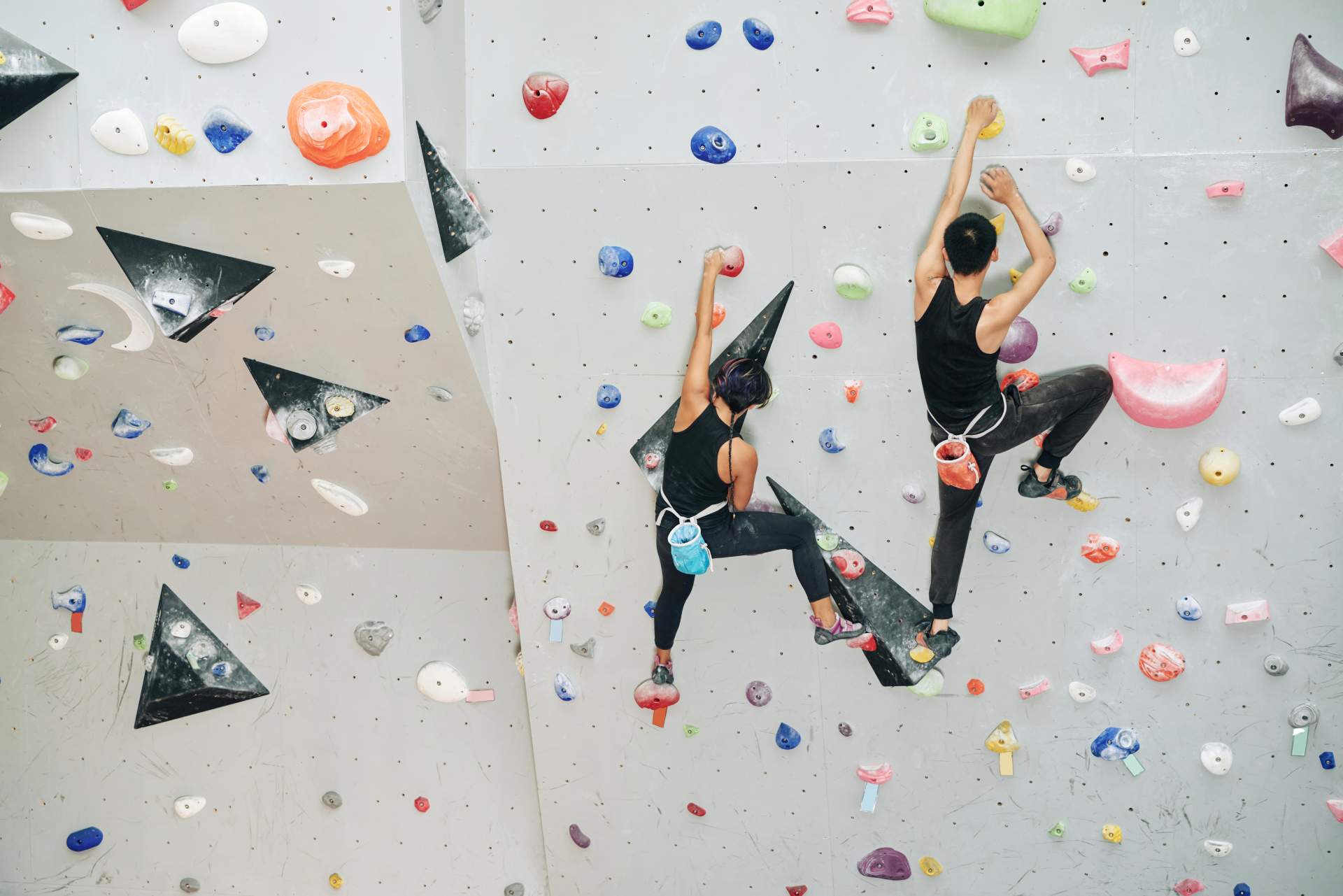 customer journey mapping couple rock climbing indoors