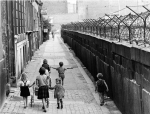 b2b sales black and white photo children walking